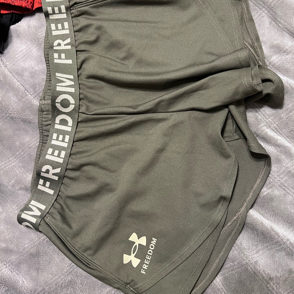 Under Armour Freedom Athletic Shorts - Olive Green